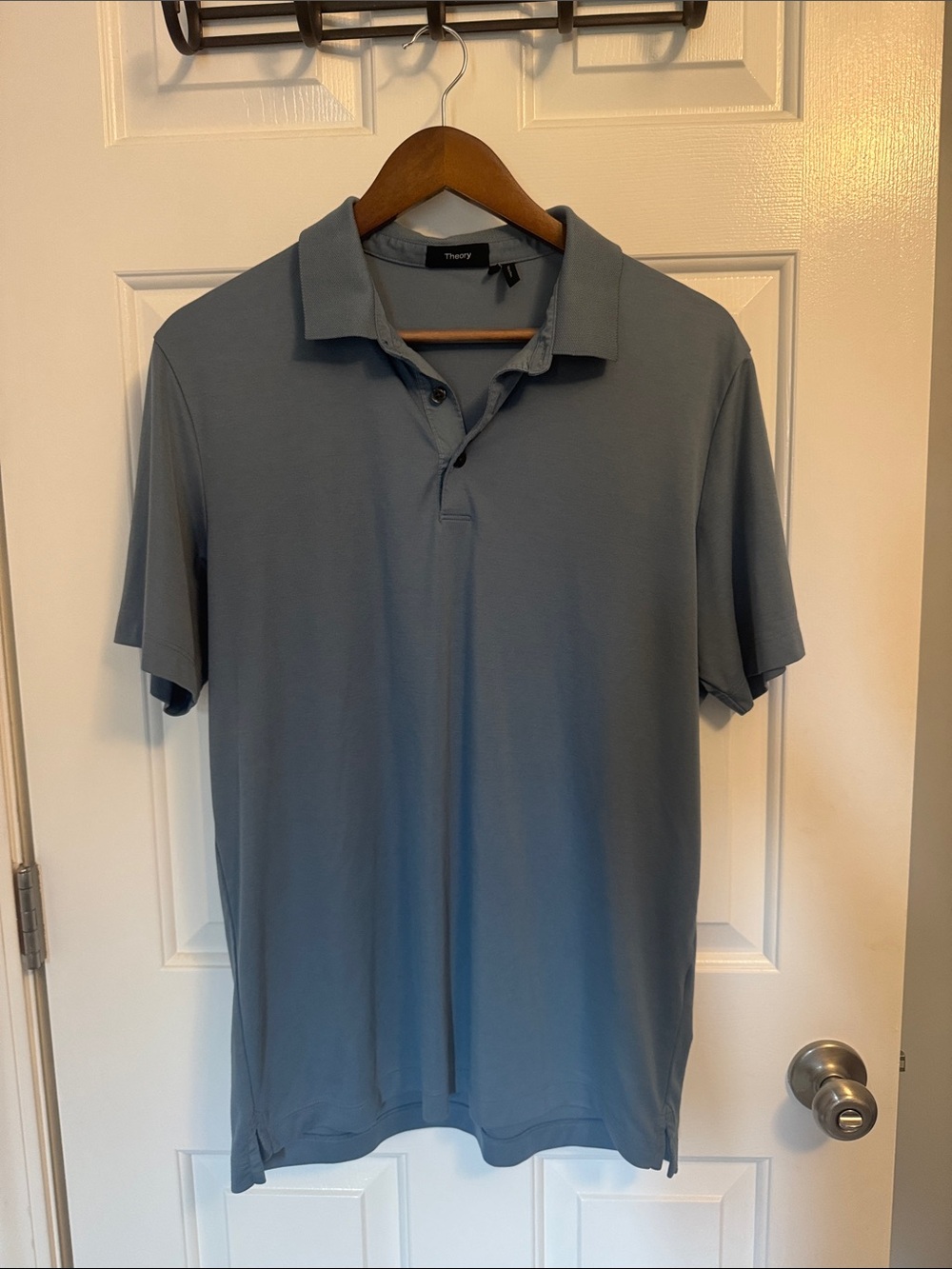 Theory Men's Slate Blue Short-Sleeve Polo